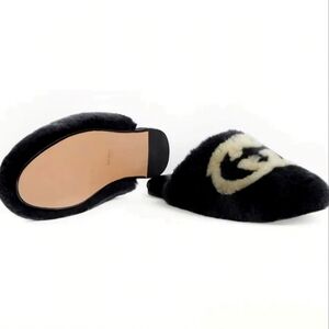 Gucci Faux Fur Slides